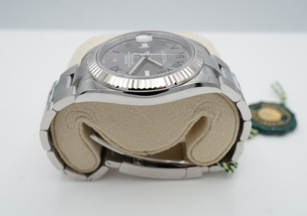 BRAND NEW Rolex 126334 DATEJUST 41 FLUTED BEZEL WIMBLEDON DIAL OYSTER 2023 FULL SET - Image 4