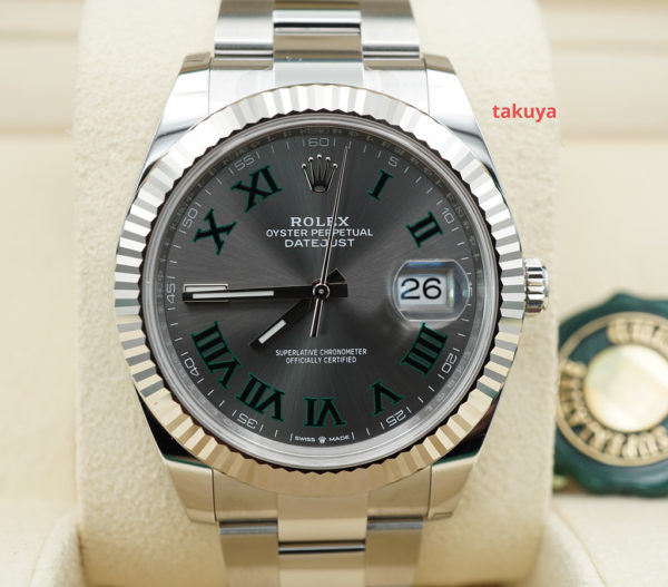 BRAND NEW Rolex 126334 DATEJUST 41 FLUTED BEZEL WIMBLEDON DIAL OYSTER 2023 FULL SET