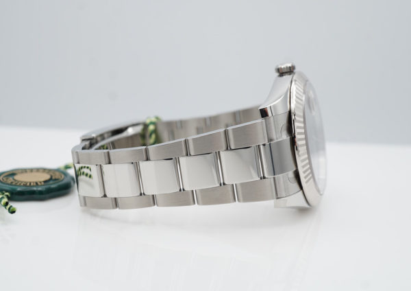 BRAND NEW Rolex 126334 DATEJUST 41 FLUTED BEZEL WIMBLEDON DIAL OYSTER 2023 FULL SET - Image 6