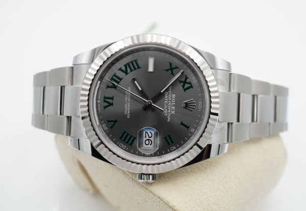 BRAND NEW Rolex 126334 DATEJUST 41 FLUTED BEZEL WIMBLEDON DIAL OYSTER 2023 FULL SET - Image 9