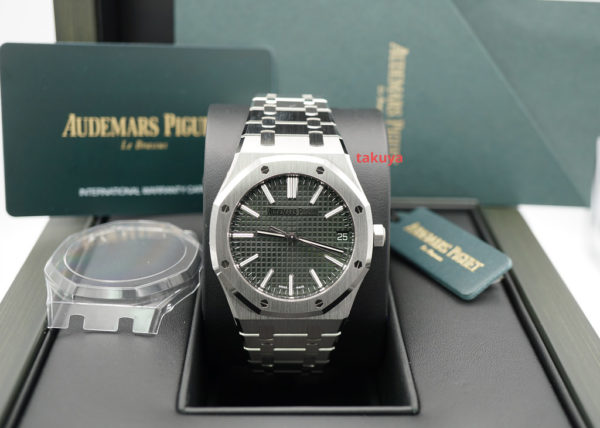 BRAND NEW Audemars PIGUET ROYAL OAK 15510ST STAINLESS STEEL GREEN DIAL 2023 FULL SET - Image 2