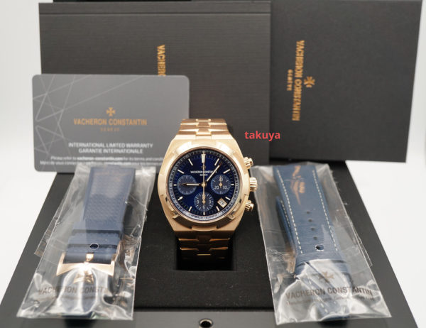 Vacheron CONSTANTIN OVERSEAS CHRONOGRAPH 5500V ROSE GOLD BLUE DIAL 2023 MODEL - Image 2