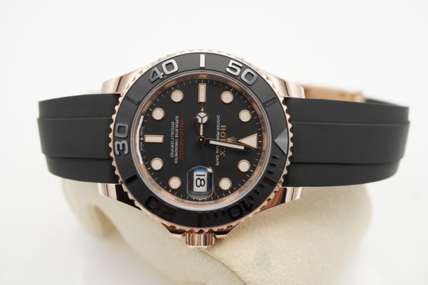 Rolex 126655 YACHTMASTER 18K EVEROSE GOLD OYSTERFLEX 40MM 2020 WARRANTY FULL SET - Image 7