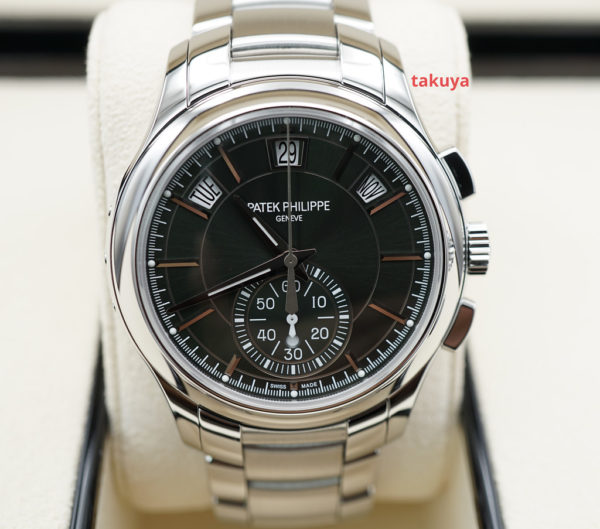 Patek PHILIPPE 5905 ANNUAL CALENDAR CHRONOGRAPH OLIVE GREEN DIAL FULL SET