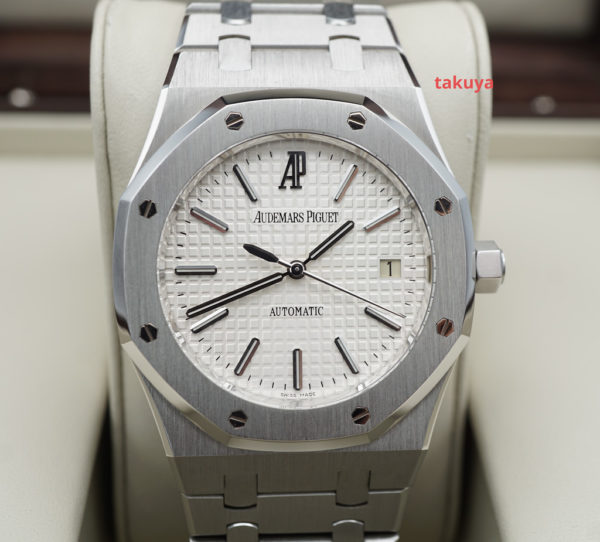Audemars PIGUET ROYAL OAK 15300ST WHITE DIAL 39MM H SERIAL 2011 BOXES PAPERS