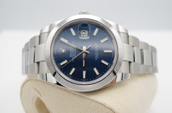 Rolex 126300 DATEJUST 41 BLUE STICK DIAL OYSTER BAND 2023 COMPLETE SET - Image 10