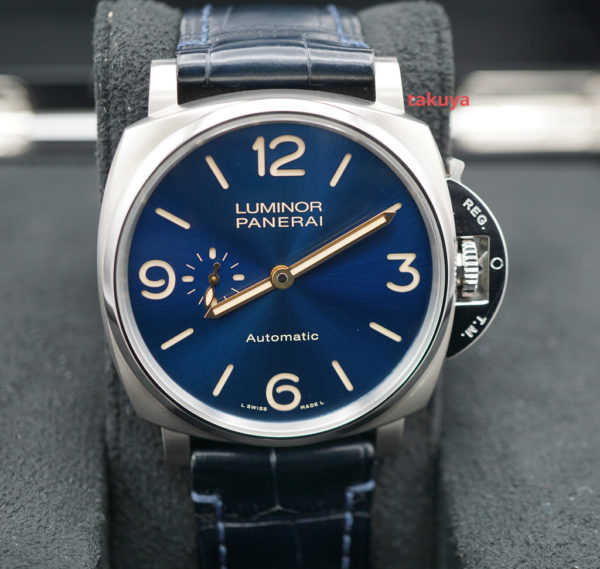 Panerai PAM 729 LUMINOR DUE 3 DAY AUTOMATIC TITANIUM BLUE DIAL 45MM BOXES PAPERS