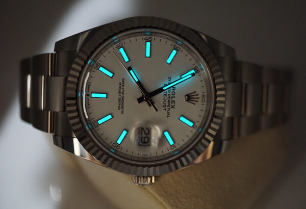 Rolex 126334 DATEJUST 41 FLUTED BEZEL WHITE STICK DIAL OYSTER BAND 2023 FULL SET - Image 11