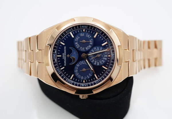Vacheron CONSTANTIN OVERSEAS PERPETUAL CALENDAR 4300V ROSE GOLD BLUE DIAL BRACELET FULL SET - Image 10