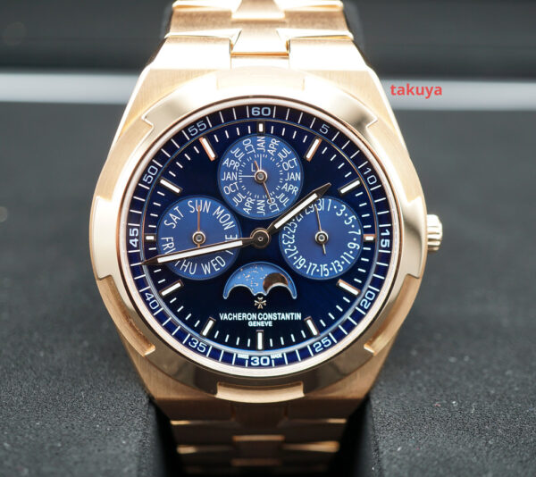Vacheron CONSTANTIN OVERSEAS PERPETUAL CALENDAR 4300V ROSE GOLD BLUE DIAL BRACELET FULL SET