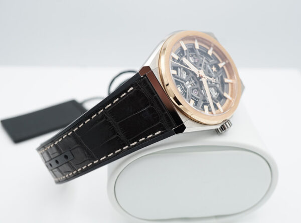 Zenith DEFY CLASSIC SKELETON DIAL TITANIUM CASE ROSE GOLD BEZEL FULL SET - Image 5