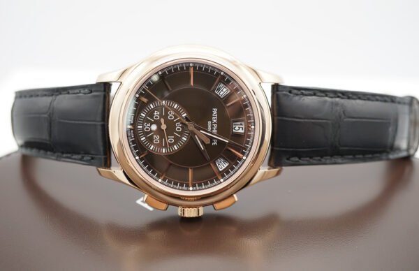 Patek PHILIPPE 5905R ROSE GOLD ANNUAL CALENDAR CHRONOGRAPH BROWN DIAL FULL SET - Image 8