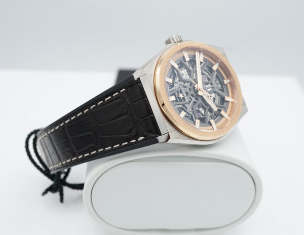 Zenith DEFY CLASSIC SKELETON DIAL TITANIUM CASE ROSE GOLD BEZEL FULL SET - Image 6