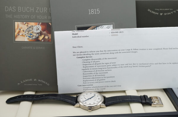 A. Lange & Sohne 1815 18K WHITE GOLD MANUAL 233.026 40MM SERVICED FULL SET - Image 2