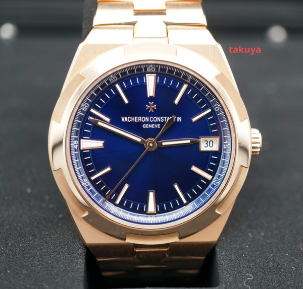 Vacheron CONSTANTIN OVERSEAS ROSE GOLD BLUE DIAL 4500V 2022 WARRANTY FULL SET
