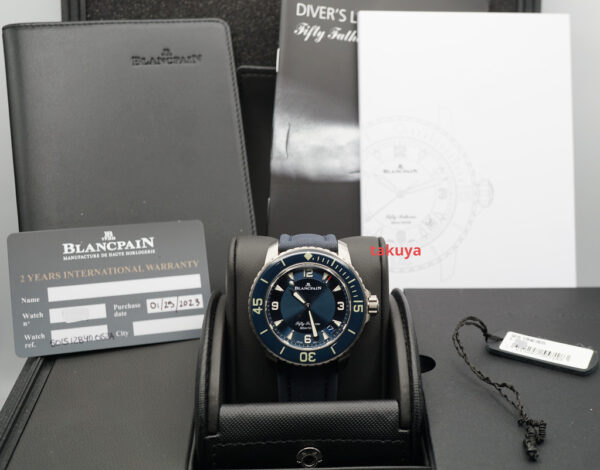 Blancpain FIFTY FATHOMS AUTOMATIC BLUE DIAL TITANIUM 2023 WARRANTY FULL SET - Image 2