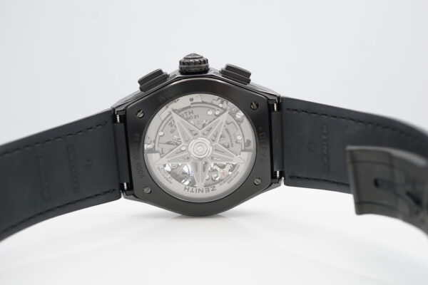 NEW Zenith DEFY EL PRIMERO 21 CHRONOGRAPH OPENWORKED DIAL CERAMIC 2023 FULL SET - Image 7