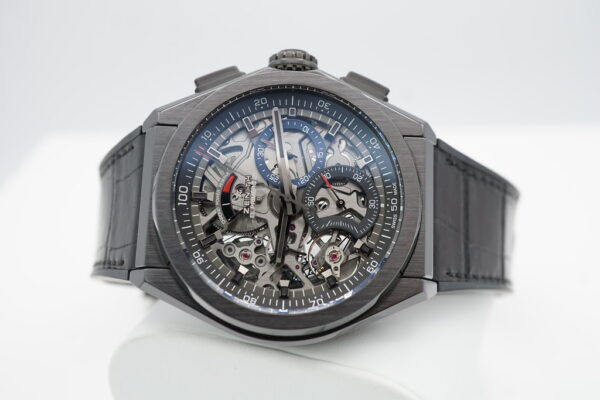 NEW Zenith DEFY EL PRIMERO 21 CHRONOGRAPH OPENWORKED DIAL CERAMIC 2023 FULL SET - Image 9