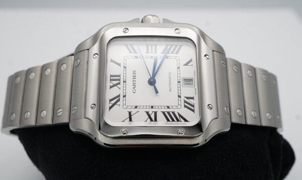 MINT Cartier SANTOS DE CARTIER LARGE MODEL AUTOMATIC SILVER DIAL 2023 FULL SET - Image 10