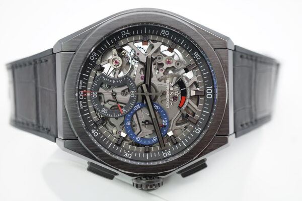 NEW Zenith DEFY EL PRIMERO 21 CHRONOGRAPH OPENWORKED DIAL CERAMIC 2023 FULL SET - Image 8