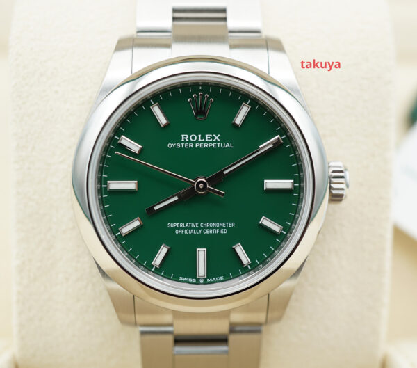 BRAND NEW Rolex 277200 OYSTER PERPETUAL 31 GREEN DIAL 2023 COMPLETE SET