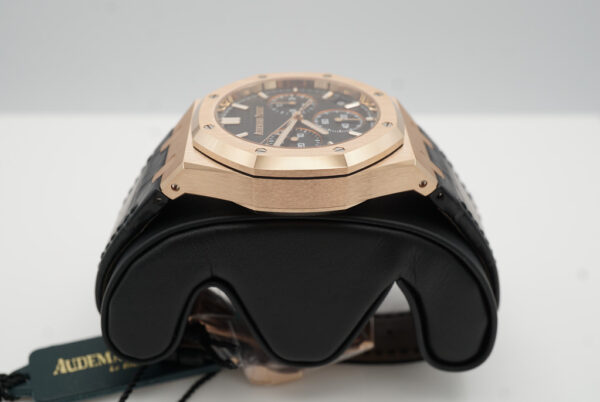 BRAND NEW Audemars PIGUET ROYAL OAK CHRONOGRAPH 26240OR ROSE GOLD BLACK DIAL 2023 FULL SET - Image 4