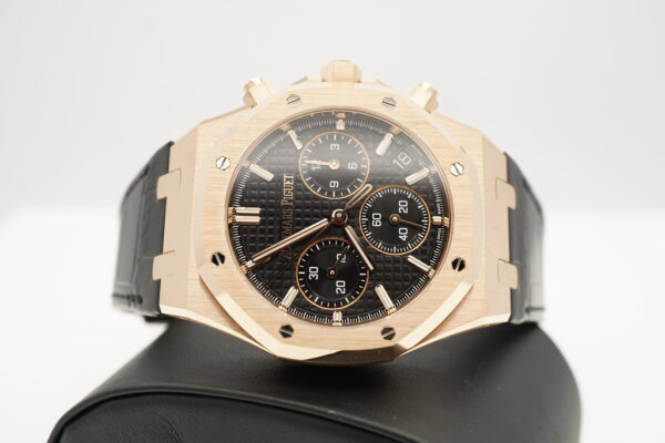 BRAND NEW Audemars PIGUET ROYAL OAK CHRONOGRAPH 26240OR ROSE GOLD BLACK DIAL 2023 FULL SET - Image 10