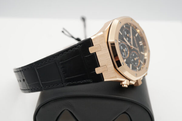 BRAND NEW Audemars PIGUET ROYAL OAK CHRONOGRAPH 26240OR ROSE GOLD BLACK DIAL 2023 FULL SET - Image 5
