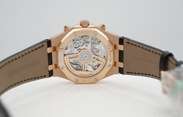 BRAND NEW Audemars PIGUET ROYAL OAK CHRONOGRAPH 26240OR ROSE GOLD BLACK DIAL 2023 FULL SET - Image 8