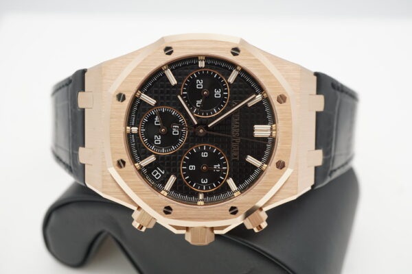 BRAND NEW Audemars PIGUET ROYAL OAK CHRONOGRAPH 26240OR ROSE GOLD BLACK DIAL 2023 FULL SET - Image 9