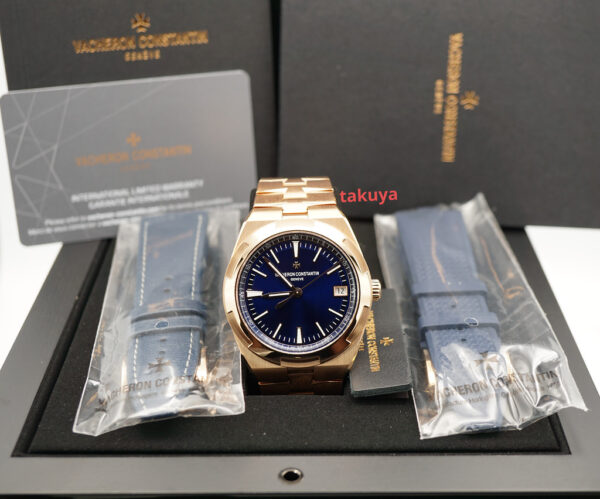 BRAND NEW Vacheron CONSTANTIN OVERSEAS ROSE GOLD BLUE DIAL 4500V 2023 COMPLETE SET - Image 2