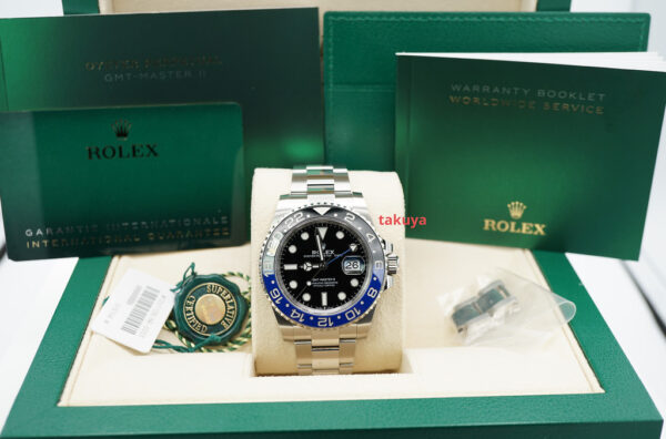 Rolex 126710BLNR GMT MASTER II BLACK BLUE BEZEL NEW MODEL 2022 FULL SET - Image 2