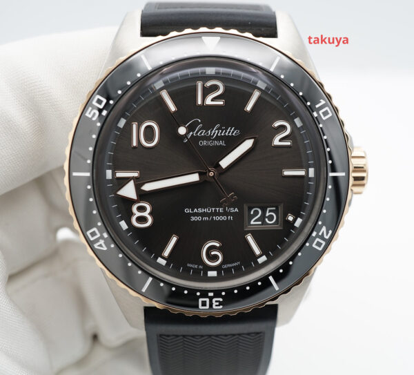Glashutte ORIGINAL SeaQ PANORAMA DATE STAINLESS STEEL RED GOLD 2022 FULL SET