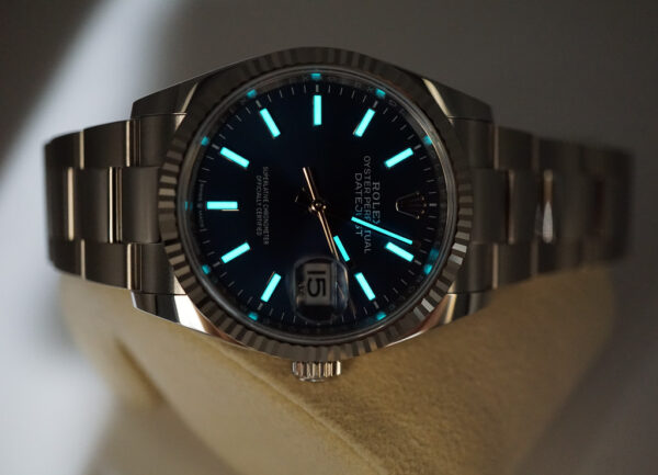 Rolex 126234 DATEJUST 36 FLUTED BEZEL BLUE DIAL 2023 WARRANTY FULL SET - Image 10