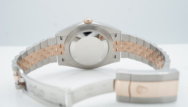 Rolex 126331 DATEJUST 41 ROSE GOLD STEEL WIMBLEDON DIAL JUBILEE BAND 2023 FULL SET - Image 8