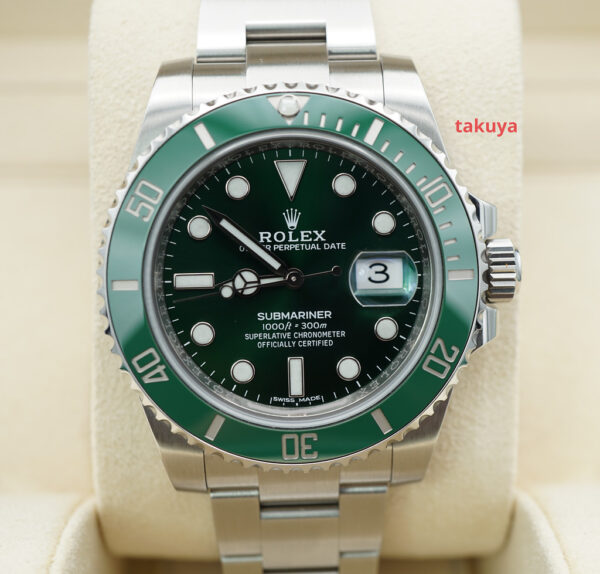 Rolex 116610LV SUBMARINER HULK GREEN DIAL GREEN BEZEL 40MM 2018 COMPLETE SET