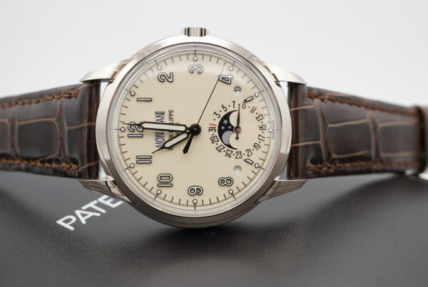 NEW Patek PHILIPPE 5320G PERPETUAL CALENDAR 18K WHITE GOLD CREAM DIAL FULL SET - Image 9