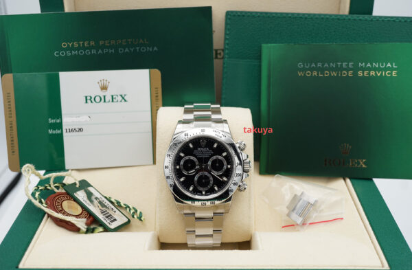 Rolex 116520 DAYTONA STAINLESS STEEL BLACK DIAL RANDOM SERIAL 2016 COMPLETE SET - Image 2