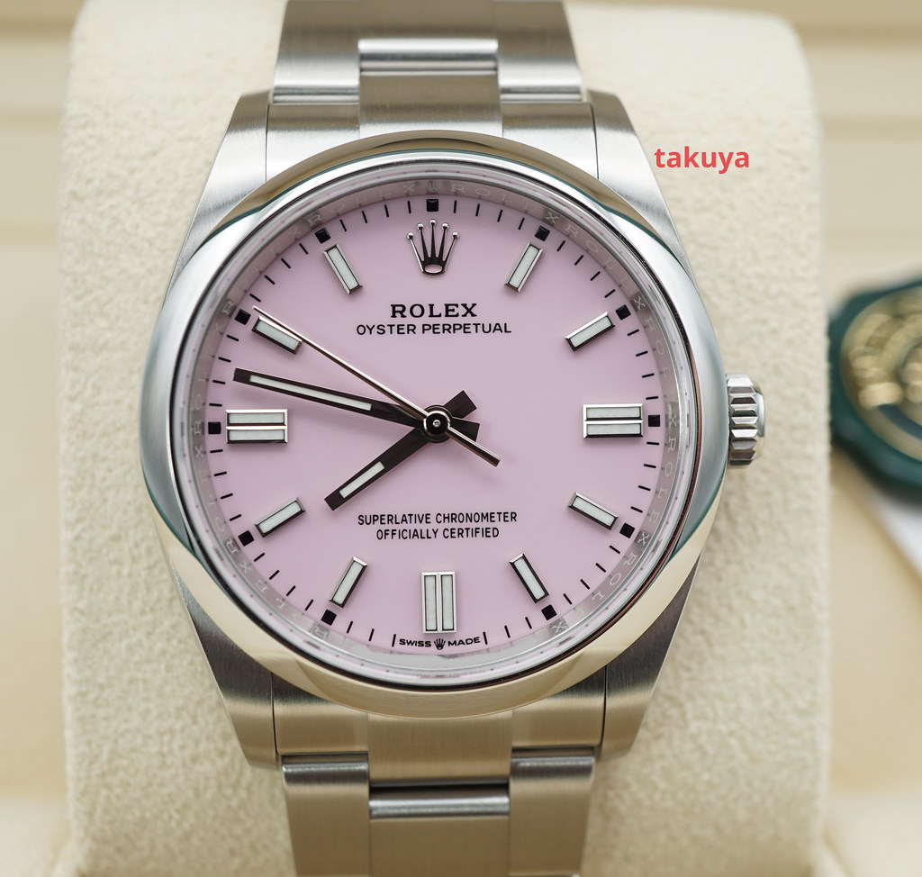 BRAND NEW Rolex 126000 OYSTER PERPETUAL 36 CANDY PINK DIAL 2023 COMPLETE SET Takuya Watches