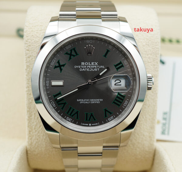 BRAND NEW Rolex 126300 DATEJUST 41 WIMBLEDON DIAL OYSTER BAND 2023 COMPLETE SET