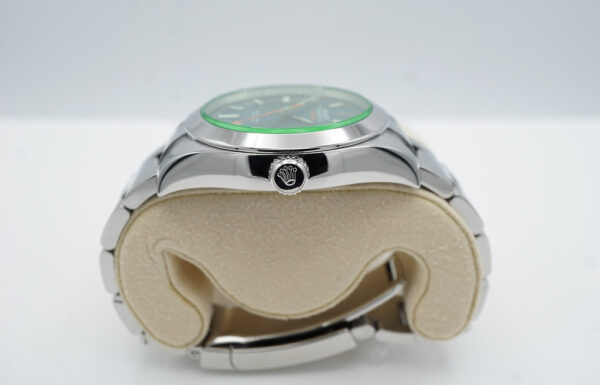 Rolex 116400GV MILGAUSS GREEN CRYSTAL Z BLUE DIAL WARRANTY COMPLETE SET - Image 3
