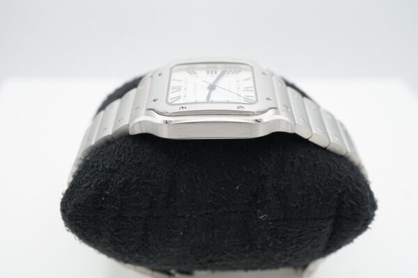 Cartier SANTOS DE CARTIER MEDIUM MODEL AUTOMATIC STEEL 2022 EXTRA STRAP FULL SET - Image 4