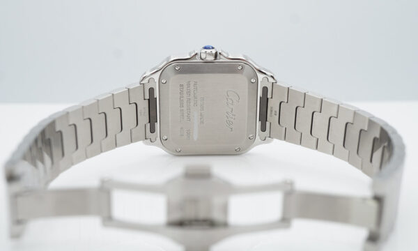 Cartier SANTOS DE CARTIER MEDIUM MODEL AUTOMATIC STEEL 2022 EXTRA STRAP FULL SET - Image 8
