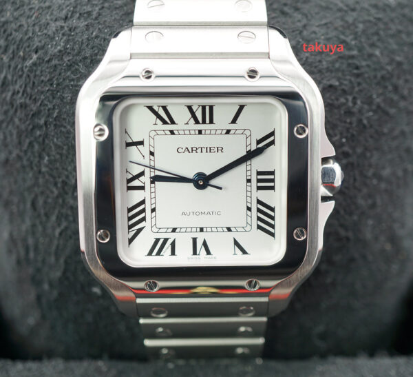 Cartier SANTOS DE CARTIER MEDIUM MODEL AUTOMATIC STEEL 2022 EXTRA STRAP FULL SET