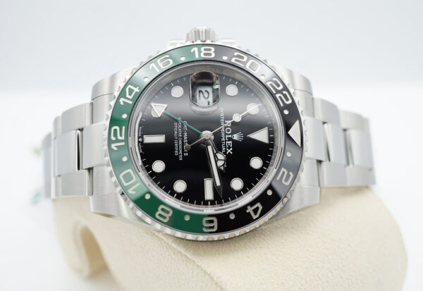 BRAND NEW Rolex 126720VTNR GMT MASTER II LEFTY BLACK GREEN SPRITE OYSTER BAND 2023 FULL SET - Image 10