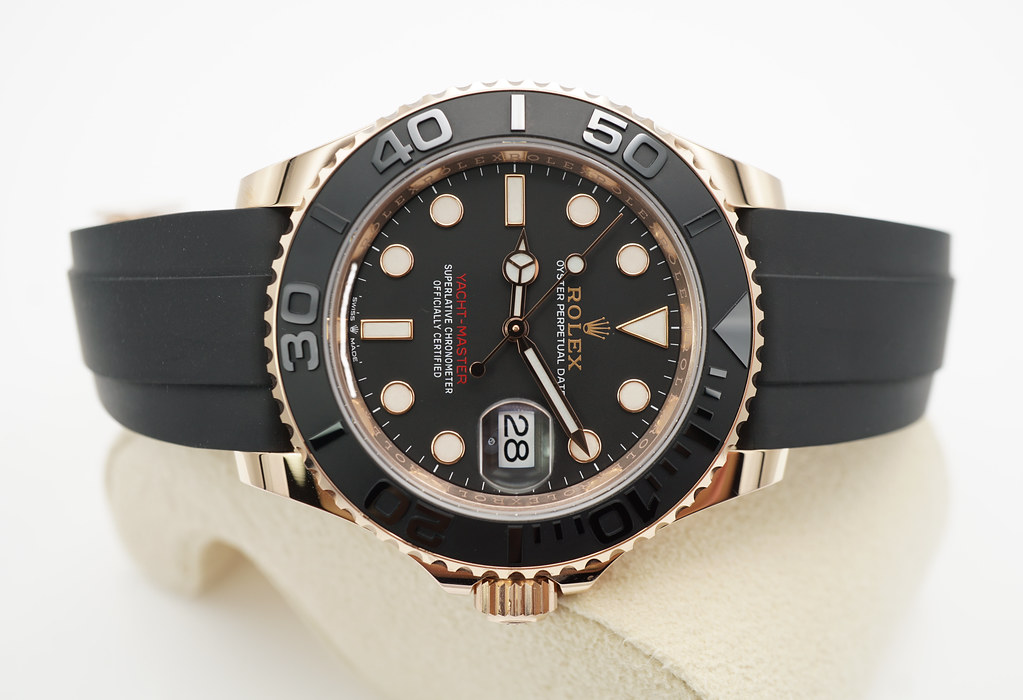 Rolex 126655 YACHTMASTER 18K EVEROSE GOLD OYSTERFLEX 40MM 2022 WARRANTY ...
