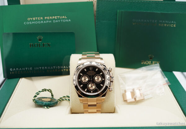 Rolex 116505 COSMOGRAPH DAYTONA 18K ROSE GOLD BLACK DIAL 2021 WARRANTY FULL SET - Image 2