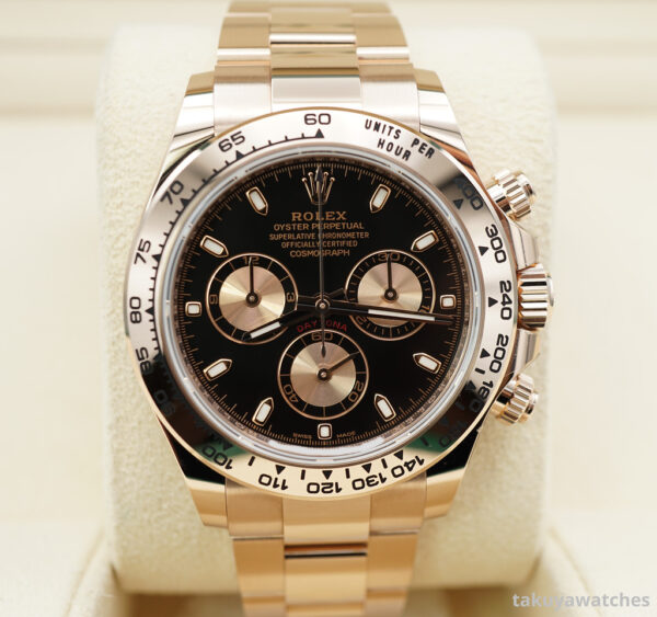 Rolex 116505 COSMOGRAPH DAYTONA 18K ROSE GOLD BLACK DIAL 2021 WARRANTY FULL SET