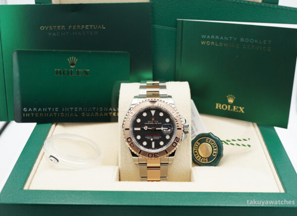 Rolex 126621 YACHTMASTER 18K ROSE GOLD STEEL BLACK DIAL 40MM 2023 FULL SET - Image 2