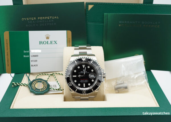 Rolex 126600 SEA-DWELLER 43MM CYCLOPS RED TEXT 2019 WARRANTY COMPLETE SET - Image 2